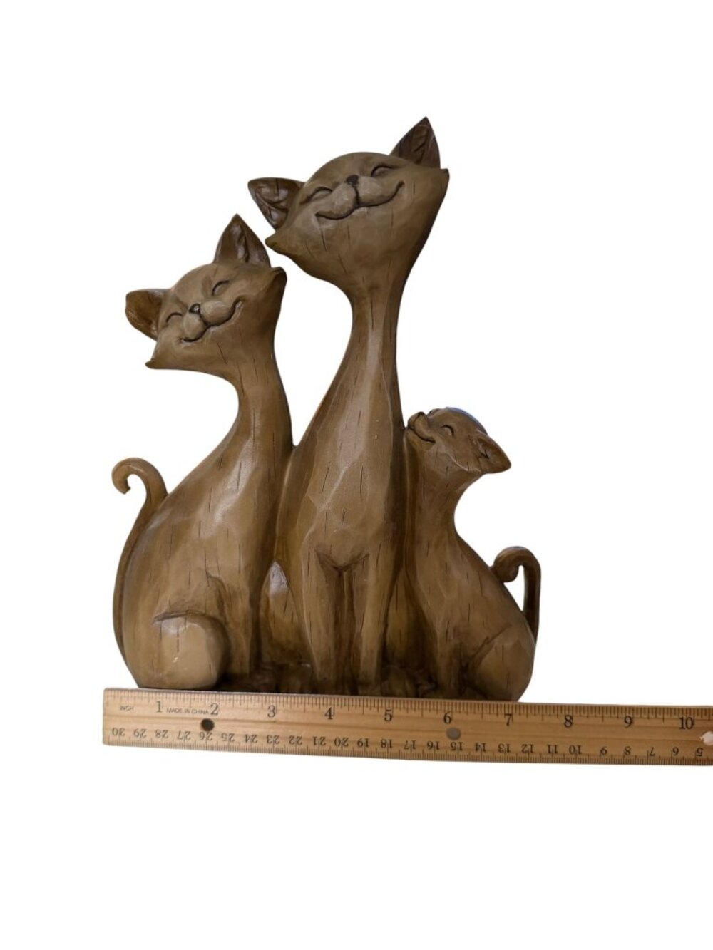 Wind & Weather Three Cats Sculpture  FelineFigurine Indoor Outdoor Resin - Picture 6 of 6